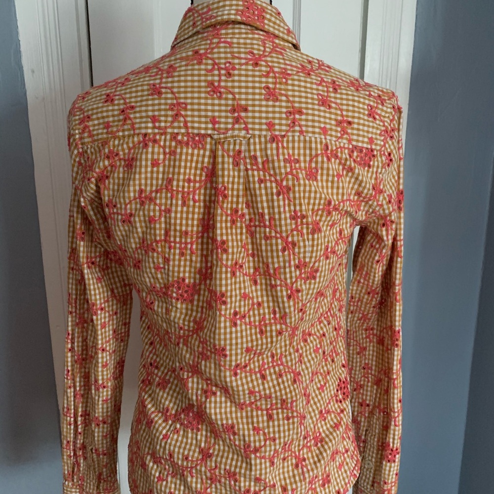 ANTHROPOLOGIE ODILLE GINGHAM BUTTON DOWN SHIRT - Picture 2 of 4
